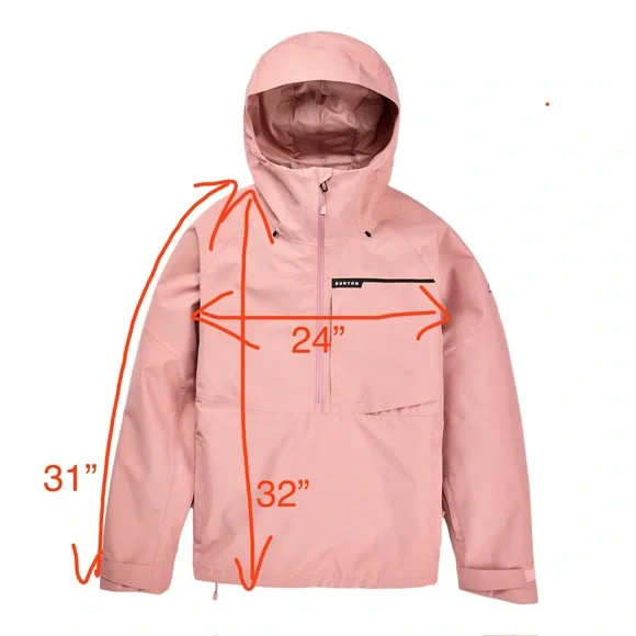 BURTON Pillowline GORE-TEX 2L Anorak Jacket Men’s M Powder Blush - Picture 16 of 16